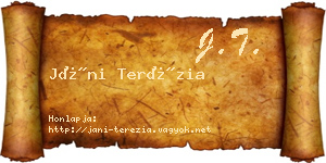 Jáni Terézia névjegykártya