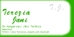 terezia jani business card